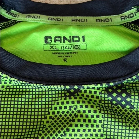 NBA/ AND1 Kids Shorts and Shirt Set - Green and Gray - Picture 2 of 4